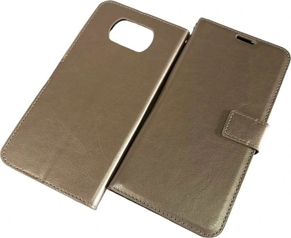 Xiaomi Poco X3/X3 Pro Hoesjes – Portemonnee Bookcase – Magneetsluiting – Inclusief 2x Screenprotector – Goud-Ilumina Benelux