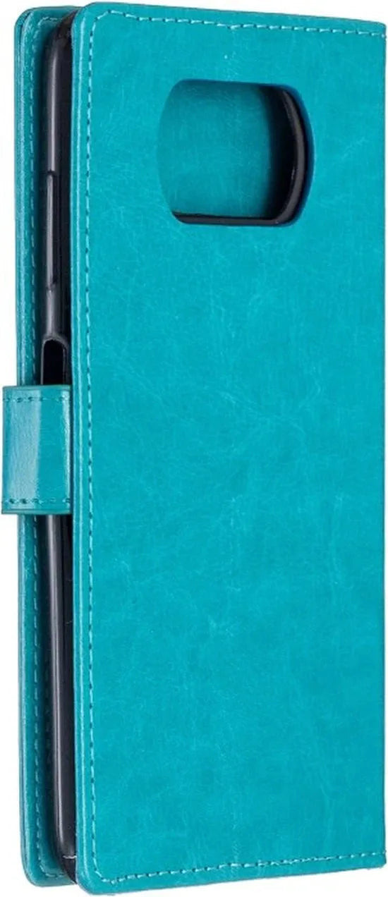 Xiaomi Poco X3/X3 Pro Hoesjes – Portemonnee Hoes – Pasjeshouder – 2x Screenprotector – Turquoise-Ilumina Benelux