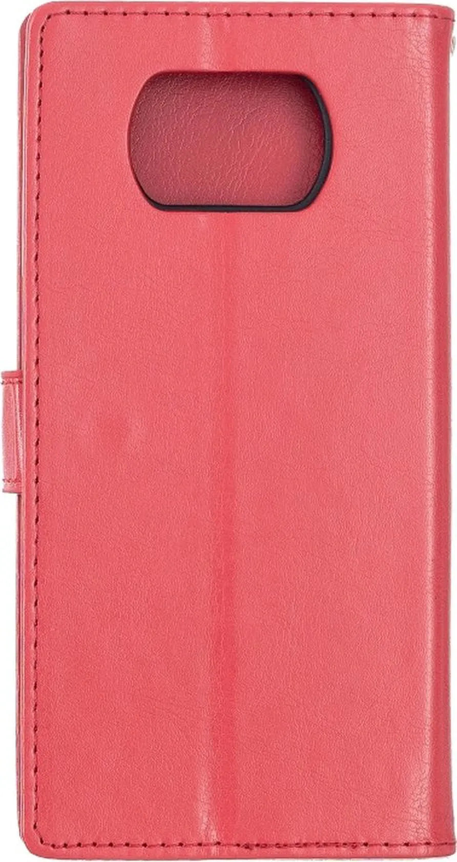 Xiaomi Poco X3/X3 Pro Hoesjes – Portemonnee Bookcase – Pasjeshouder – 2x Screenprotector – Rood-Ilumina Benelux