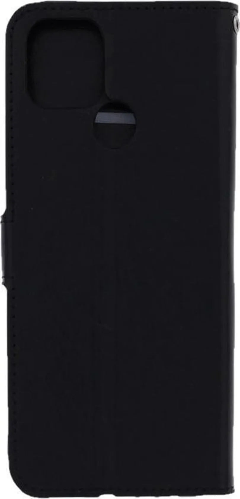 Oppo A15 Hoesjes – Bookcase Portemonnee Hoes – Pasjeshouder – Magneetsluiting – Zwart-Ilumina Benelux