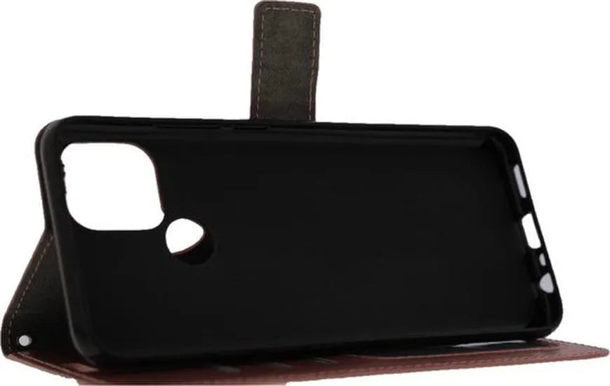 Oppo A15 Hoesjes – Portemonnee Bookcase – Pasjeshouder – Magneetsluiting – Roségoud-Ilumina Benelux