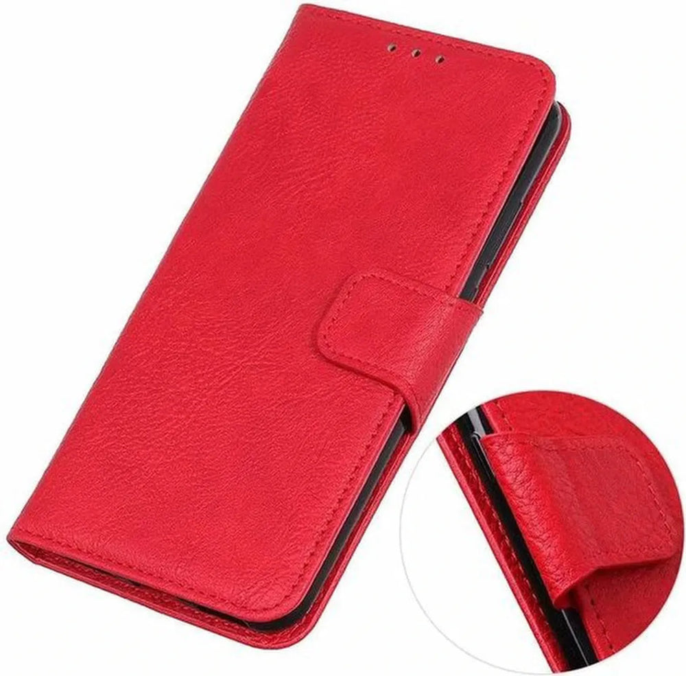 Sony Xperia 5 III Hoesjes – Bookcase Portemonnee Hoes – Pasjeshouder – Magneetsluiting – Rood-Ilumina Benelux