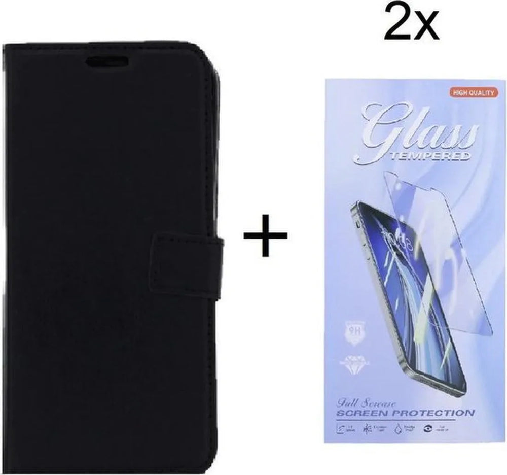 Sony Xperia 5 III Hoesjes – Portemonnee Hoes – Pasjeshouder – 2x Screenprotector – Zwart-Ilumina Benelux