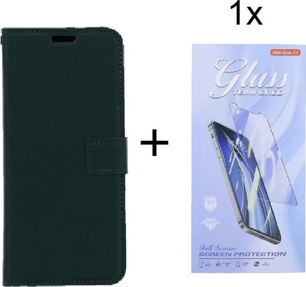 Sony Xperia 5 III Hoesjes – Portemonnee Hoes – Pasjeshouder – Inclusief Screenprotector – Groen-Ilumina Benelux
