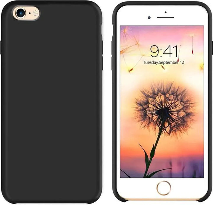 iPhone 6/6S Hoesjes – TPU Siliconen Backcover – Inclusief 2x Screenprotector Gehard Glas – Zwart-Ilumina Benelux