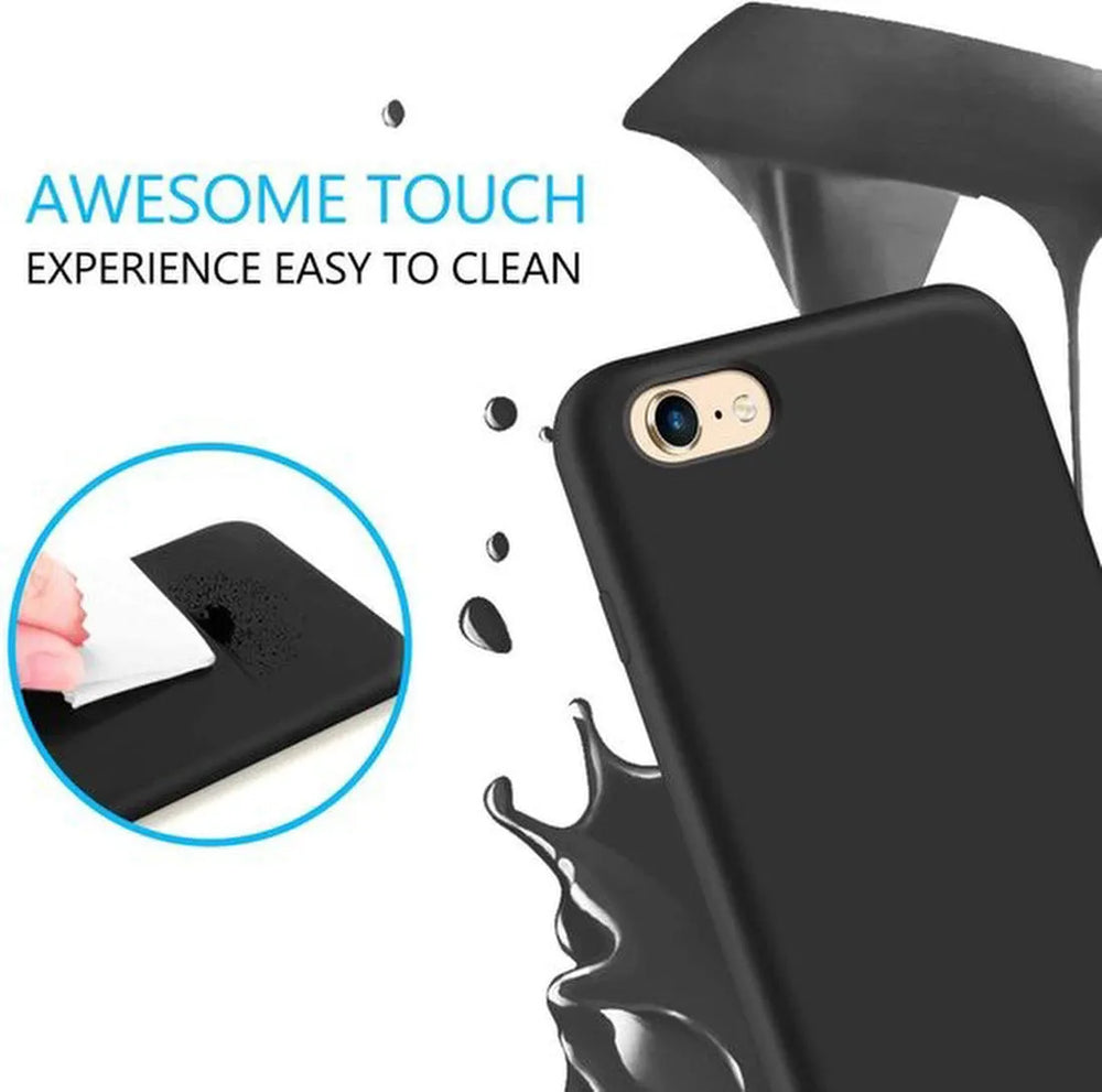 iPhone 7 Plus / 8 Plus Hoesjes – TPU Siliconen Backcover – Inclusief Screenprotector – Zwart-Ilumina Benelux