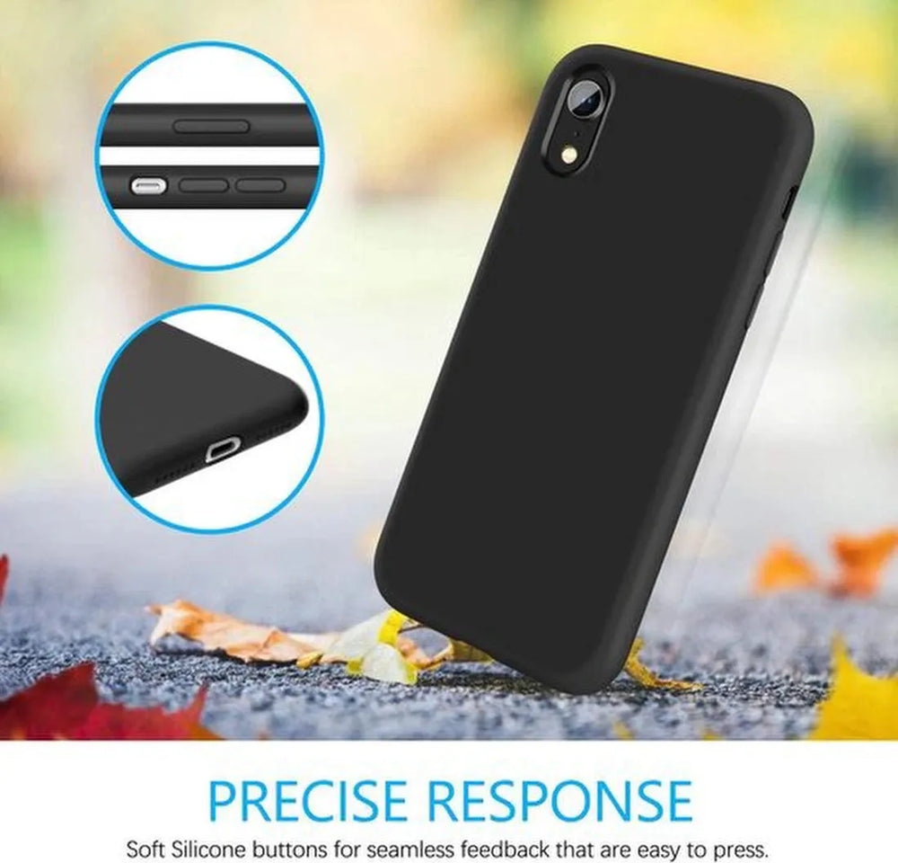 iPhone XR Hoesjes – TPU Siliconen Backcover – Schokbestendig – Inclusief 3x Screenprotector – Zwart-Ilumina Benelux