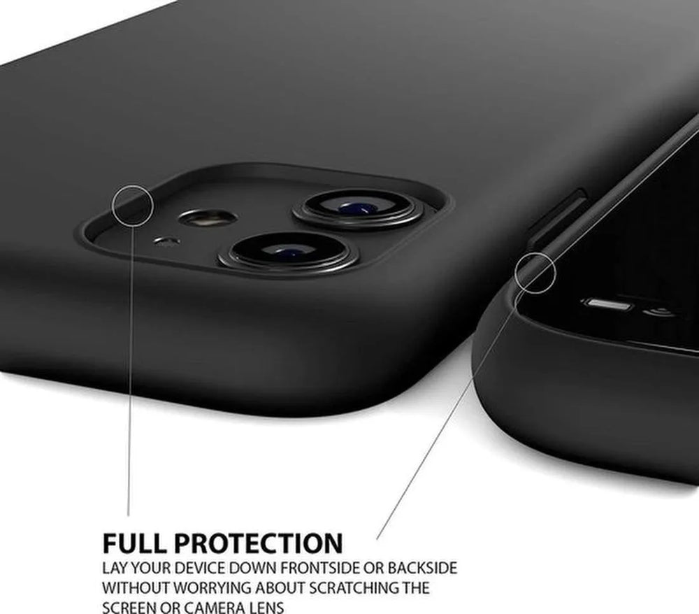 iPhone 12 Hoesjes – TPU Siliconen Backcover – Inclusief 3x Screenprotector – Schokbestendig – Zwart-Ilumina Benelux