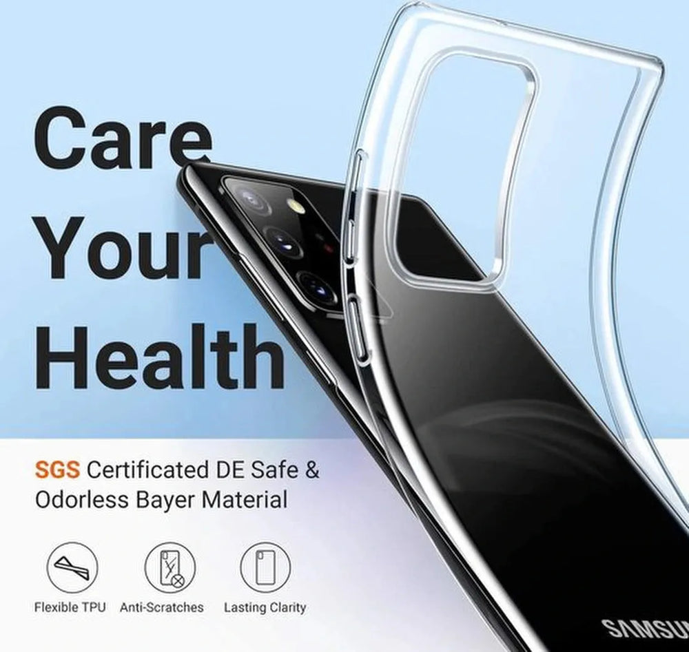 Samsung Galaxy Note 20 Ultra Hoesjes – Transparante TPU Siliconen Backcover – Soft Case – Inclusief 2x Screenprotector-Ilumina Benelux