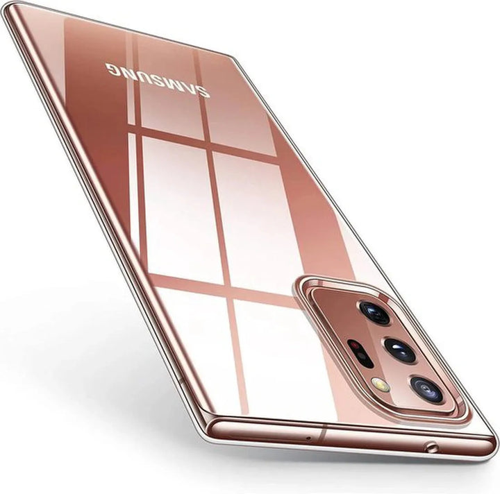 Samsung Galaxy Note 20 Ultra Hoesjes – Transparante TPU Siliconen Backcover – Soft Case – Inclusief 3x Screenprotector-Ilumina Benelux