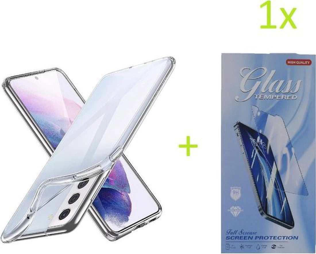 Soft Back Cover Hoesje Geschikt voor: Samsung Galaxy M31s Transparant Siliconen Case + 1X Screenprotector