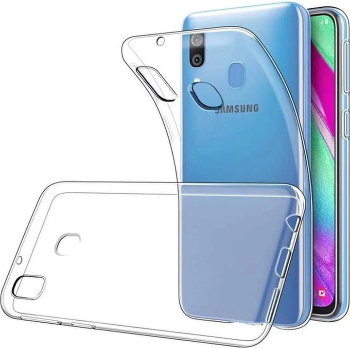 Samsung Galaxy A40 Hoesjes – Transparante TPU Siliconen Backcover – Soft Case – Inclusief 3x Screenprotector-Ilumina Benelux