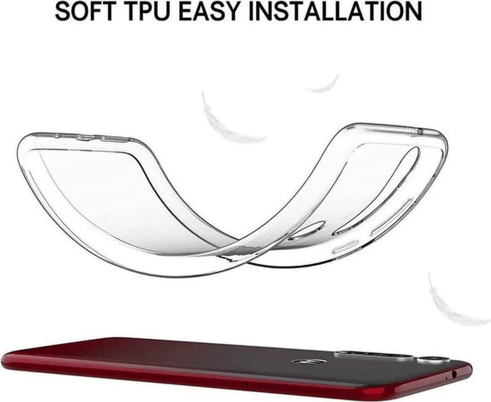 Motorola Moto G8 Plus Hoesjes – Transparante TPU Siliconen Backcover – Soft Case – Inclusief 3x Screenprotector-Ilumina Benelux
