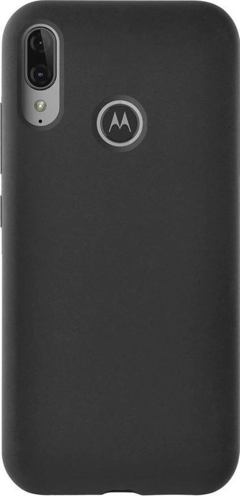 Backcover Hoesje Geschikt voor: Motorola E6S / E6 Plus TPU Silicone rubberen + 1x Screenprotector - zwart