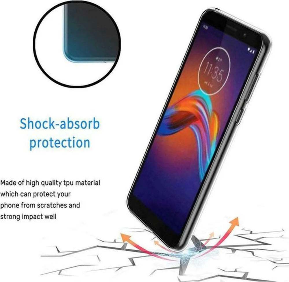 Motorola Moto E6 Play Hoesjes – Siliconen Backcover – Transparant – Soft Silicone – Beschermhoes-Ilumina Benelux
