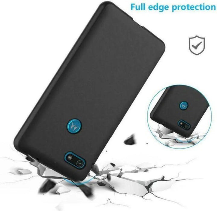 Motorola Moto E6 Play Hoesjes – Siliconen Backcover – Schokbestendig – Zwart-Ilumina Benelux