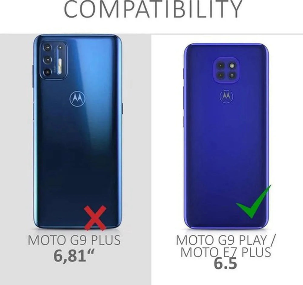 Motorola Moto G9 Play & E7 Plus Hoesjes – Transparante TPU Siliconen Backcover – Schokbestendig – Incl. Screenprotector-Ilumina Benelux