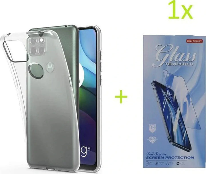 Motorola Moto G9 Power Hoesjes – Transparante TPU Siliconen Backcover – Schokbestendig – Inclusief Screenprotector-Ilumina Benelux