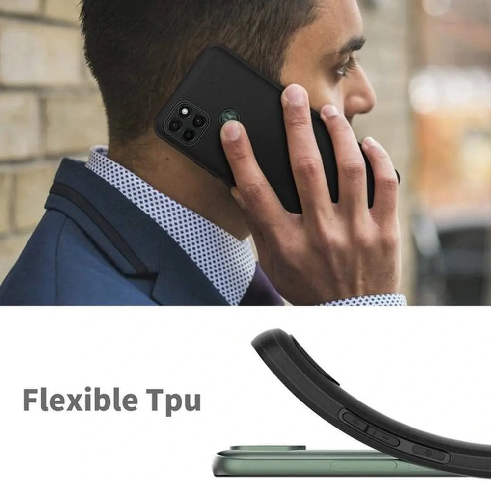 Motorola Moto G9 Power Hoesjes – Siliconen TPU Backcover – Inclusief Screenprotector – Schokbestendig – Zwart-Ilumina Benelux