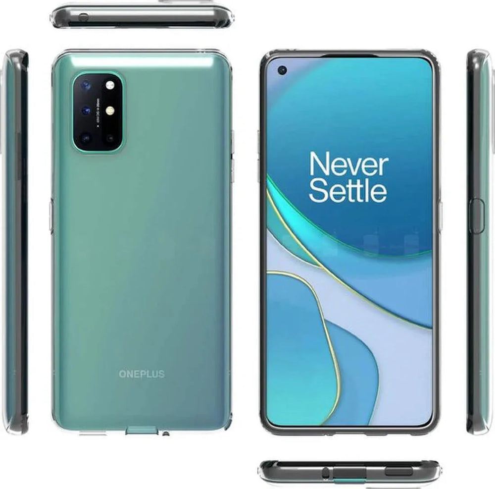 OnePlus 8T Hoesjes – Transparante TPU Siliconen Backcover – Soft Case – Inclusief Screenprotector-Ilumina Benelux