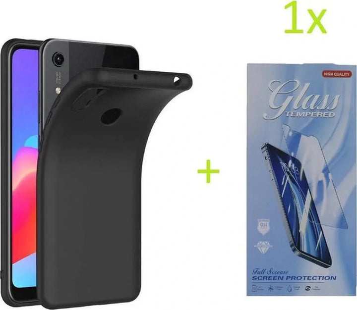 Huawei Y6 2019/Y6s Hoesjes – Siliconen TPU Backcover – Inclusief Screenprotector – Schokbestendig – Zwart-Ilumina Benelux