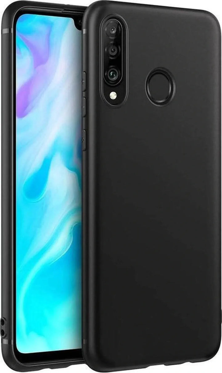 Huawei P30 Lite Hoesjes – Siliconen TPU Backcover – Inclusief Screenprotector – Schokbestendig – Zwart-Ilumina Benelux