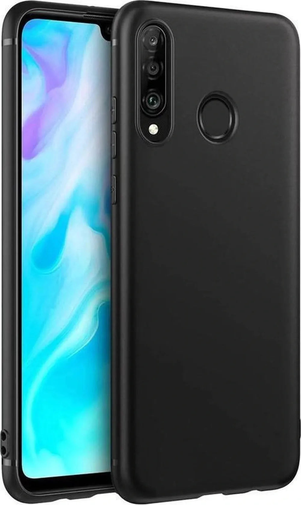 Huawei P30 Lite 2019/2020 Hoesjes – TPU Siliconen Backcover – Inclusief 3x Screenprotector – Zwart-Ilumina Benelux