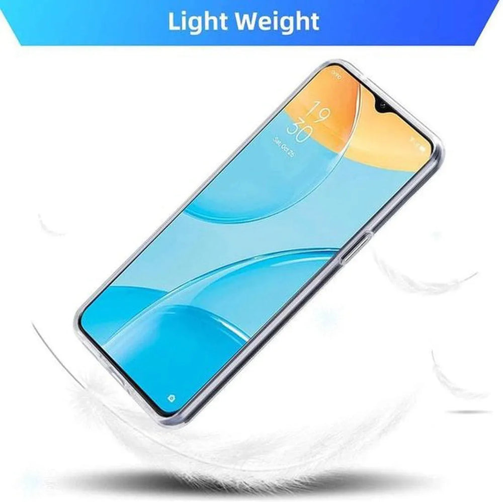 Oppo A15 Hoesjes – Transparante TPU Siliconen Backcover – Soft Case – Incl. Gehard Glas Screenprotector-Ilumina Benelux