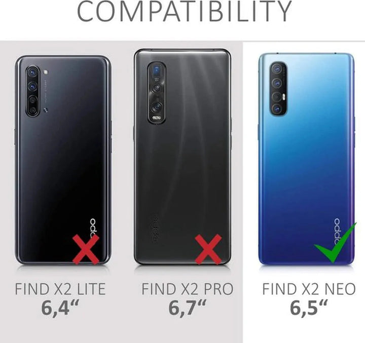 Oppo Find X2 Neo Hoesjes – Transparante TPU Siliconen Backcover – Soft Case – 3x Gehard Glas Screenprotector-Ilumina Benelux