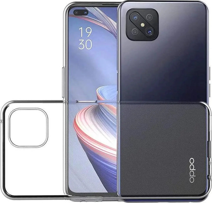 Oppo Reno 4Z 5G Hoesjes – Transparante TPU Siliconen Backcover – Soft Case – 2x Gehard Glas Screenprotector-Ilumina Benelux
