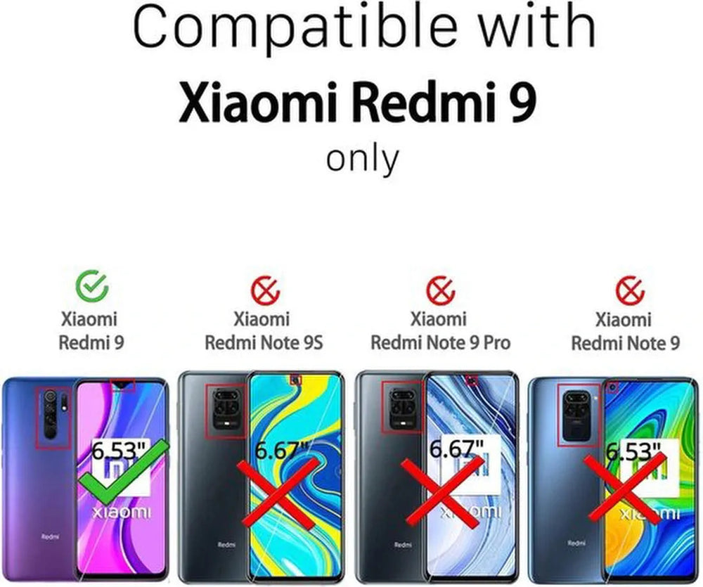 Xiaomi Redmi 9 Hoesjes – Transparante TPU Siliconen Backcover – Soft Case – 2x Screenprotector Gehard Glas-Ilumina Benelux