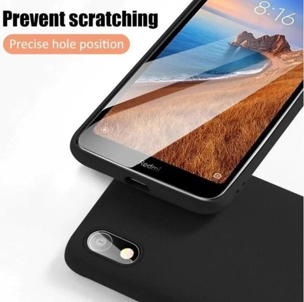 Xiaomi Redmi 9A/9AT Hoesjes – TPU Siliconen Backcover – Inclusief 2x Screenprotector – Zwart-Ilumina Benelux