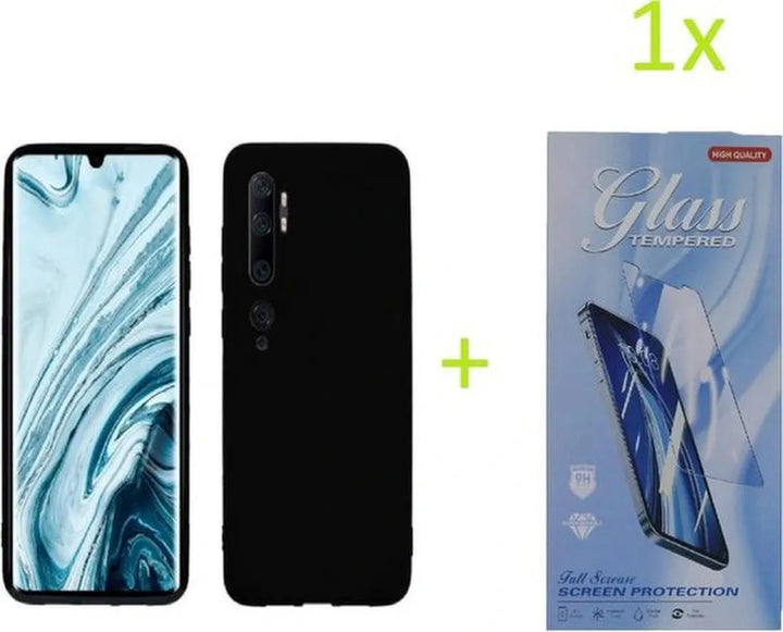 Xiaomi Mi 10T Lite 5G Hoesjes – TPU Siliconen Backcover – Inclusief Screenprotector – Schokbestendig – Zwart-Ilumina Benelux