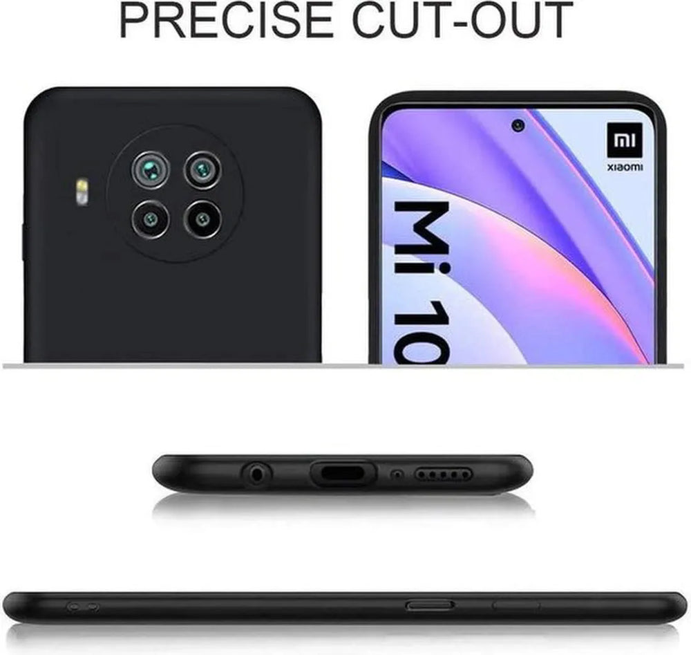 Xiaomi Mi 10T Lite 5G Hoesjes – TPU Siliconen Backcover – Inclusief Screenprotector – Schokbestendig – Zwart-Ilumina Benelux