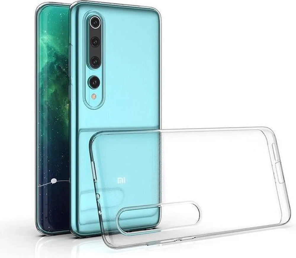 Xiaomi Mi 10 Lite Hoesjes – Transparante TPU Siliconen Backcover – Soft Case – Inclusief Gehard Glas Screenprotector-Ilumina Benelux