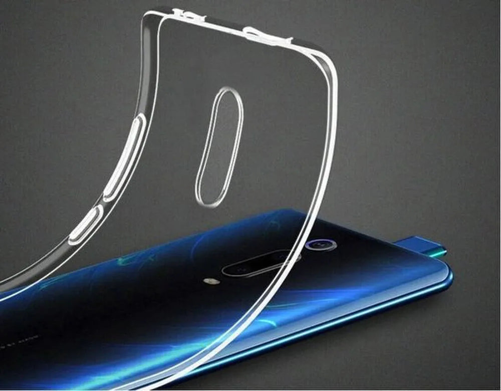 Xiaomi Mi 9T Hoesjes – Transparante TPU Siliconen Backcover – Inclusief 2x Gehard Glas Screenprotector-Ilumina Benelux