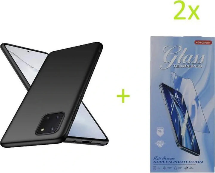 Realme C11 Hoesjes – TPU Siliconen Backcover – Inclusief 2x Screenprotector – Schokbestendig – Zwart-Ilumina Benelux