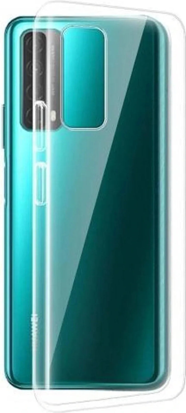 Huawei P Smart 2021 Hoesjes – Transparante TPU Siliconen Backcover – Soft Case – Inclusief 3x Gehard Glas Screenprotector-Ilumina Benelux