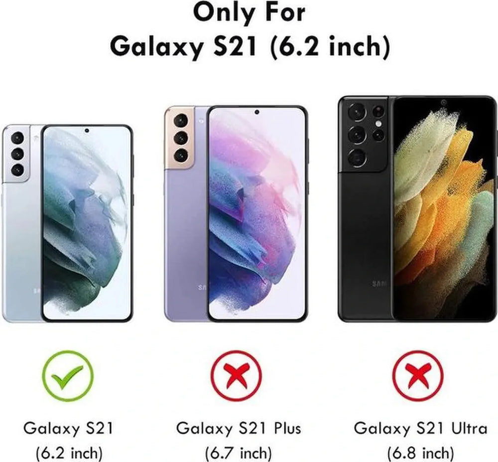 Samsung Galaxy S21 Hoesjes – Schokbestendige Siliconen Bumper – Transparant – Inclusief 3x Screenprotector – Anti Kras-Ilumina Benelux