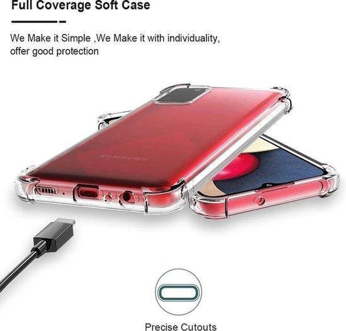 Samsung Galaxy Note 20 Hoesjes – Siliconen Backcover – Schokbestendig Bumper – Transparant + Screenprotector