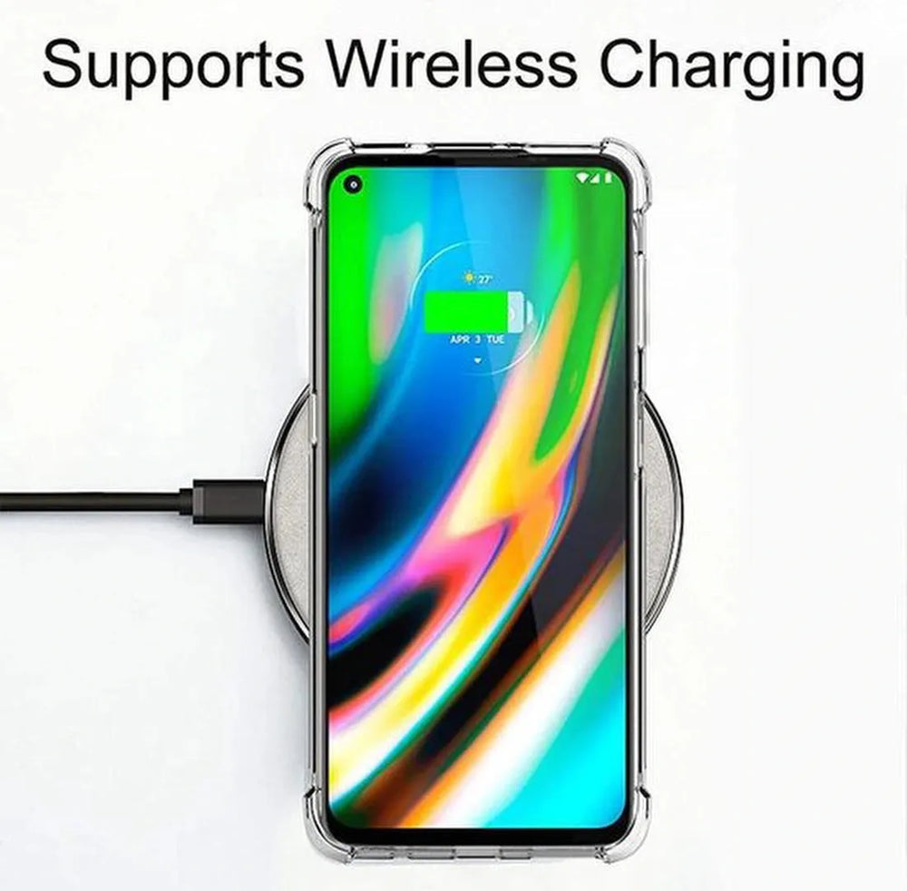 Motorola Moto G9 Plus Hoesjes – Siliconen Backcover – Schokbestendig – Transparant + 3x Screenprotector-Ilumina Benelux