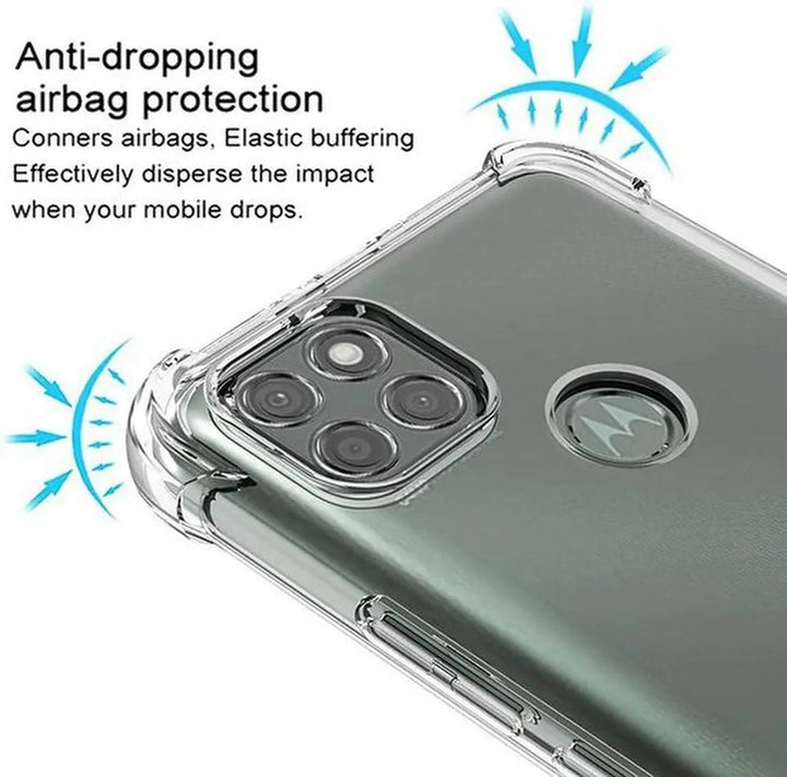 Motorola Moto G9 Power Hoesjes – Siliconen Backcover – Schokbestendig – Transparant + 2x Screenprotector-Ilumina Benelux