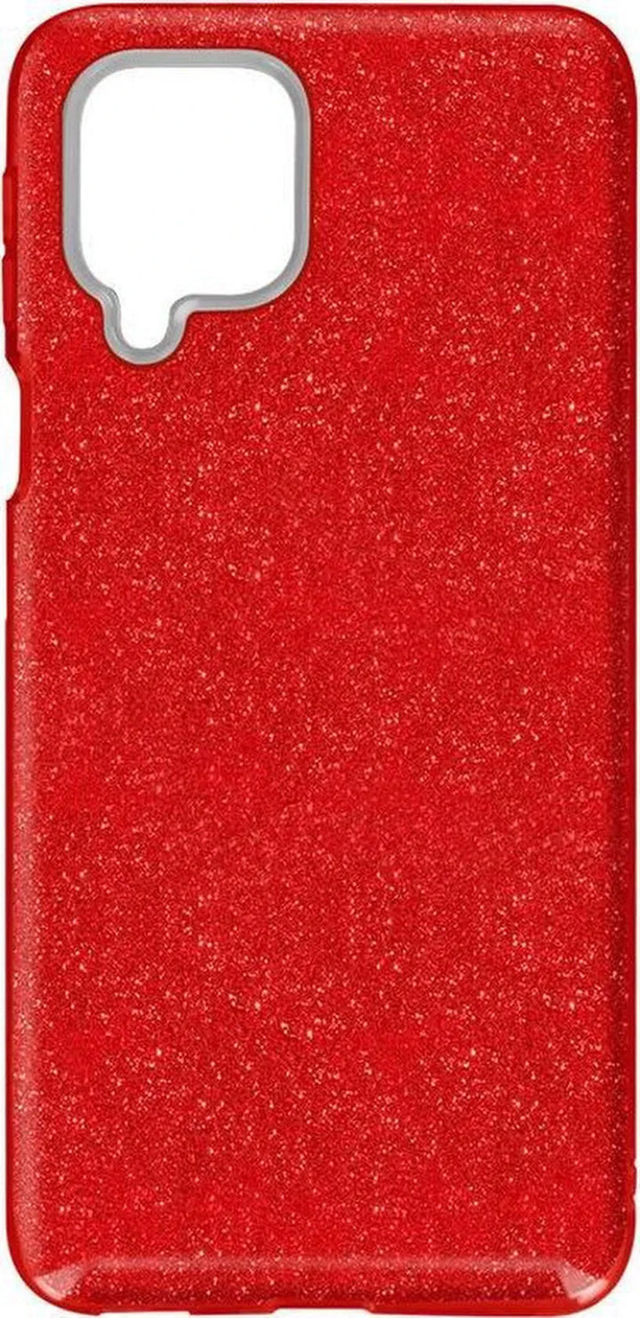 Samsung Galaxy A42 5G Hoesjes – Siliconen TPU Backcover – Glitter BlingBling – Schokbestendig – Rood-Ilumina Benelux