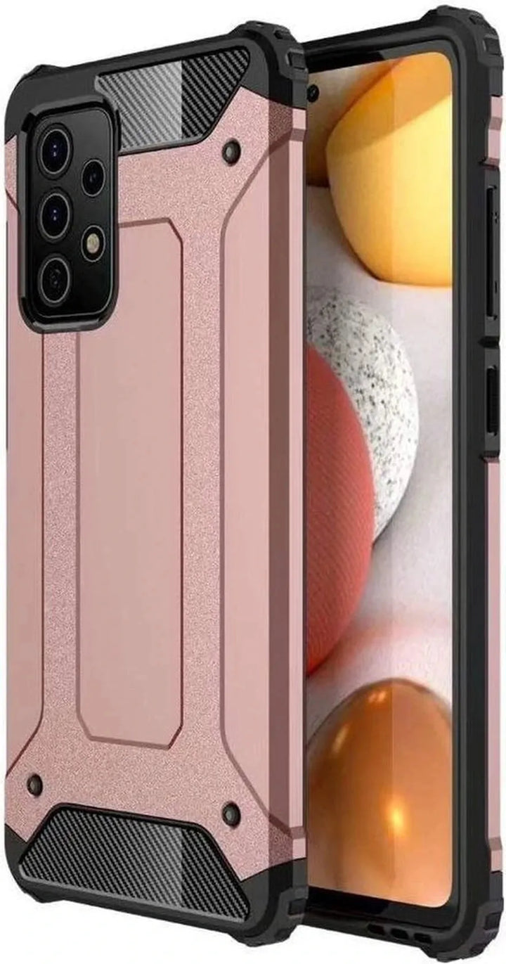 Samsung Galaxy A32 4G Hoesjes – Armor Hybrid Backcover – Schokbestendig – Roségoud-Ilumina Benelux