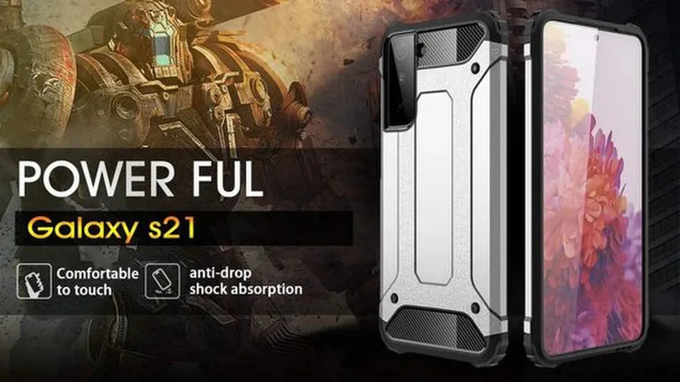Samsung Galaxy S21 5G Hoesjes – Armor Hybrid Backcover – Schokbestendig – Roségoud-Ilumina Benelux