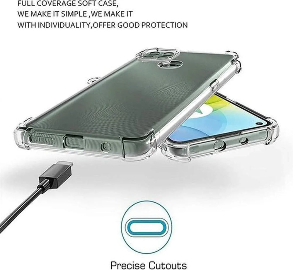 Motorola Moto G9 Power Hoesjes – Siliconen Backcover – Schokbestendig – Transparant + 3x Screenprotector-Ilumina Benelux