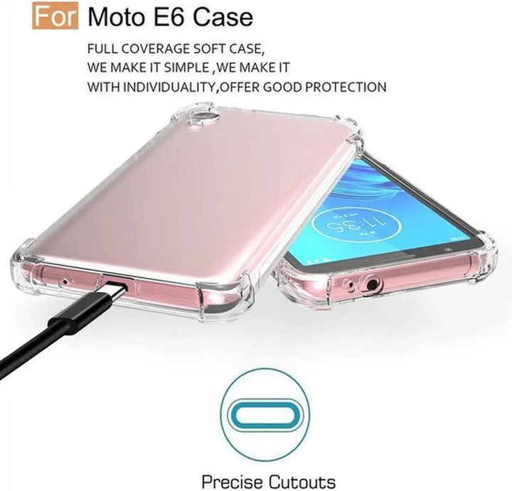 Motorola Moto E6 Hoesjes – Siliconen Backcover – Schokbestendig – Transparant-Ilumina Benelux