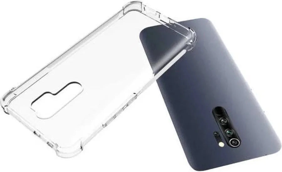 Xiaomi Redmi 9 Hoesjes – Siliconen Backcover – Schokbestendig Bumper – Transparant – Incl. Gehard Glas Screenprotector-Ilumina Benelux