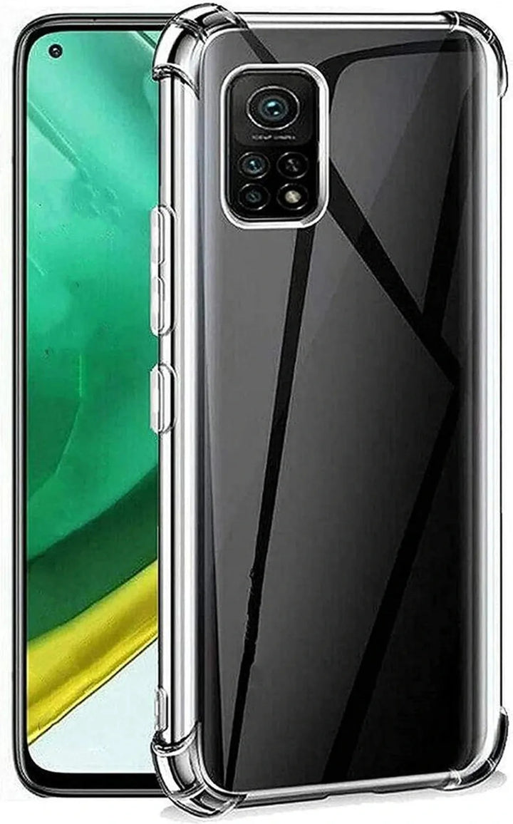 Xiaomi Mi 10T/10T Pro 5G Hoesjes – Siliconen Backcover – Schokbestendig Bumper – Transparant – 2x Gehard Glas Screenprotector-Ilumina Benelux