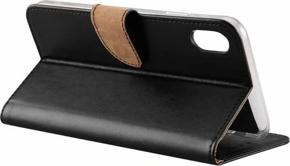 Samsung Galaxy Xcover 5 Hoesjes – Portemonnee Bookcase – Magneetsluiting – 1x Gehard Glas Screenprotector – Zwart-Ilumina Benelux